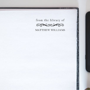 Vintag aus der Bibliothek des Individuellen Namens Permastempel