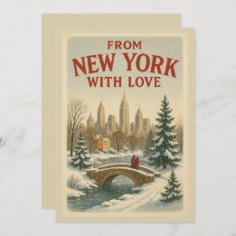 Vintag aus New York mit Weihnachten der Liebe