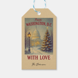 Vintag aus Washington D.C. mit Liebe Weihnachten Geschenkanhänger
