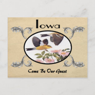 Vintag aussehen Alte Postkarte Iowa Staat