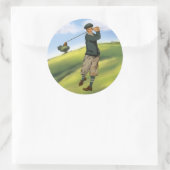 Vintag aussehen Golfer Golf Stickers (Tasche)