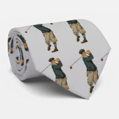 Vintag aussehende Golfer-Krawatte Krawatte (Gerollt)