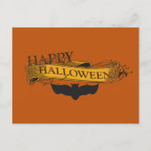 Vintag aussehende Halloween-Bat Postkarte (Vorderseite)