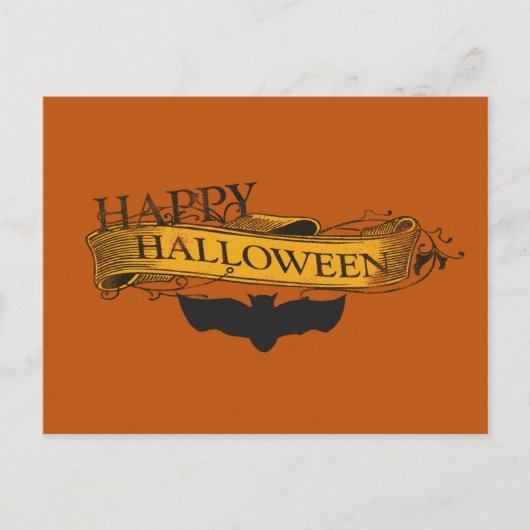 Vintag aussehende Halloween-Bat Postkarte (Vorderseite)