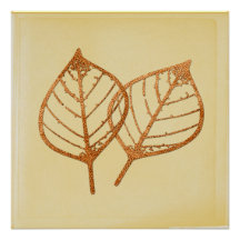 Vintag aussehende kopferfarbene Blätter