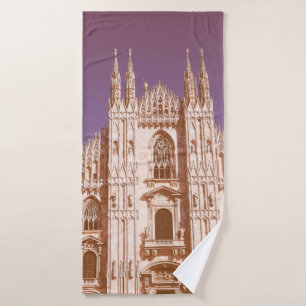 Vintag aussehende Mailänder Kathedrale alias Duomo Badehandtuch