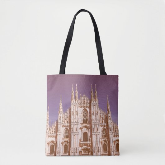 Vintag aussehende Mailänder Kathedrale alias Duomo Tasche (Vorderseite)