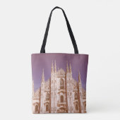 Vintag aussehende Mailänder Kathedrale alias Duomo Tasche (Rückseite)
