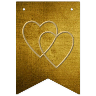 Vintag aussehendes Gold verwendete zwei goldene He Wimpelkette