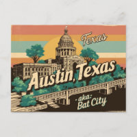 Vintag Austin, Texas - Bat City, USA