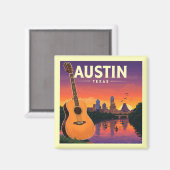 Vintag Austin Texas Magnet (Vorderseite/Rückseite)