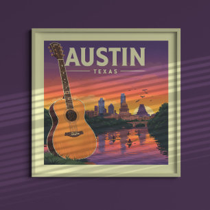 Vintag Austin Texas Poster