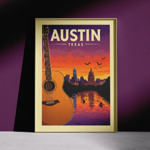 Vintag Austin Texas Poster