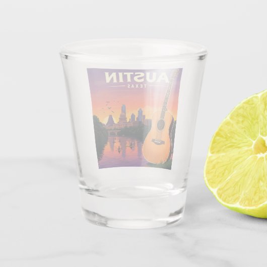 Vintag Austin Texas Schnapsglas (Rückseite)