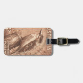 Vintag Australia Kookaburra Bird Gepäckanhänger (Vorderseite horizontal)