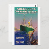 VINTAG AUSTRALIEN OCEAN LINER REISE POSTCARD POSTKARTE (Vorne/Hinten)