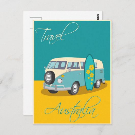 Vintag Australien Reiseplakat Postkarte (Vorne/Hinten)
