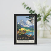 Vintag - Austria Travel Poster Postkarte (Stehend Vorderseite)