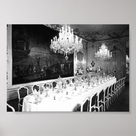 Vintag Austria Vienna Hofburg Esszimmer Poster (Vorne)