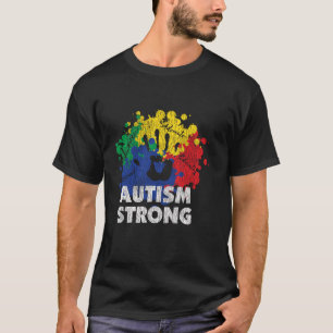 Vintag Autismus Starke Autistische Kindermädchen T-Shirt