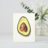 Vintag Avocado Botanische Illustration Postkarte (Stehend Vorderseite)