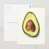 Vintag Avocado Botanische Illustration Postkarte (Vorne/Hinten)