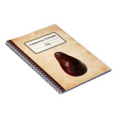 Vintag Avocado Illustration Personalisiert Comp Notizblock (Rechte Seite)