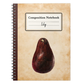 Vintag Avocado Illustration Personalisiert Comp Notizblock
