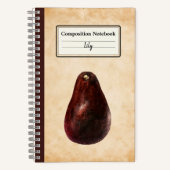 Vintag Avocado Illustration Personalisiert Comp Notizblock (Vorderseite)