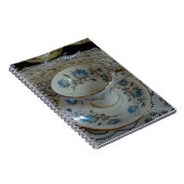 Vintag Aynsley Blue Rose Tea Cup Notebook Notizblock (Rechte Seite)