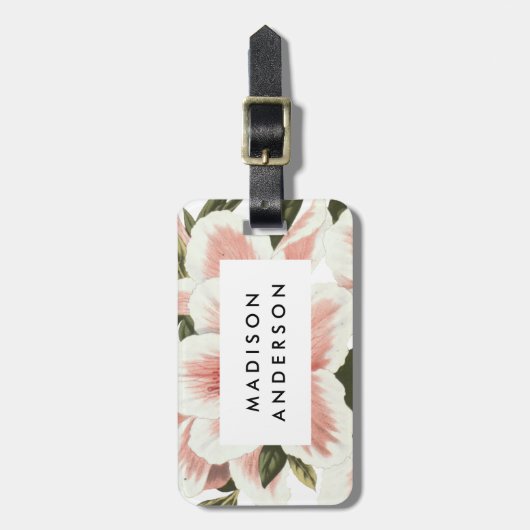 Vintag Azalea Gepäckanhänger (Vorderseite vertikal)