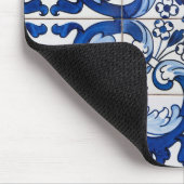 Vintag Azulejo Tile Pattern Mousepad (Ecke)