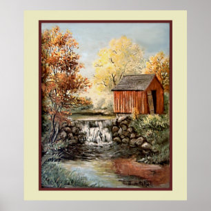 Vintag, B. Mitchell Shed by Falls Poster