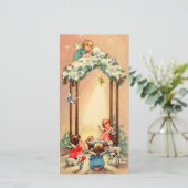 Vintag Baby Angels Krippe Weihnachten (Stehend Vorderseite)