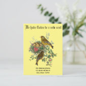 Vintag Baby Birds Nest Neue Zuhause Ankündigung (Stehend Vorderseite)