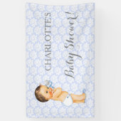 Vintag Baby Boy Blue White & Gray Banner (Vertikal)
