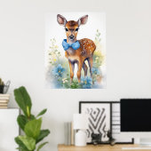 Vintag Baby Boy Deer 1 Poster (Heimbüro)