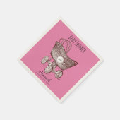 Vintag Baby Crib Monogram Baby Dusche P Napkin 3 Serviette (Ecke)
