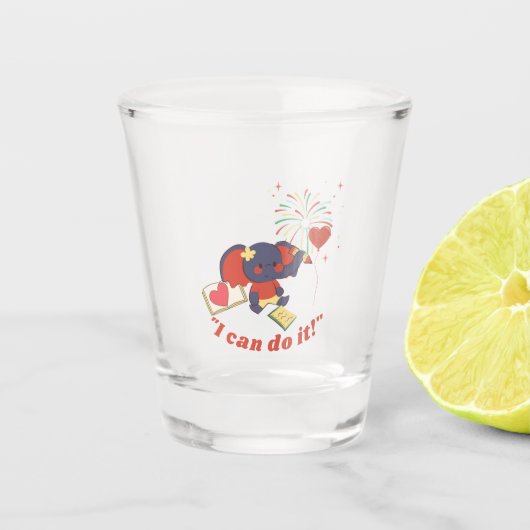 Vintag Baby Elephant Shotglas Schnapsglas (Vorderseite)