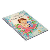 Vintag Baby Girl Babydusche Notizblock (Rechte Seite)