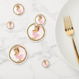 Vintag Baby Girl Blush Pink & Gold Glitzer Party Konfetti
