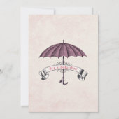 Vintag Baby Girl Dusche Einladung (Rückseite)