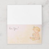 Vintag Baby Girl Platzkarte (Außenseite Aufgefaltet)