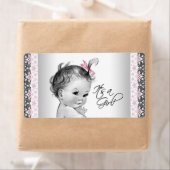 Vintag Baby Girl Water Flaschen Labels (Insitu)