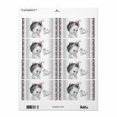 Vintag Baby Girl Water Flaschen Labels (Vorne)