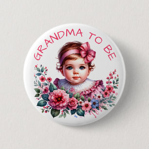 Vintag Baby Girl's Baby Shower   Oma Button