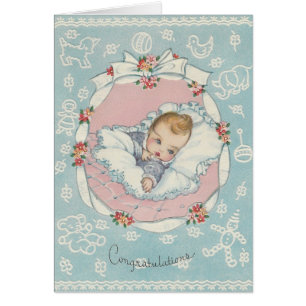 Vintag Baby Herzlichen Glückwunsch