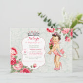 Vintag Baby Little Miss America Pageant Princess Einladung (Stehend Vorderseite)