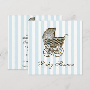 VINTAG BABY PRAM   Babyparty Einladung