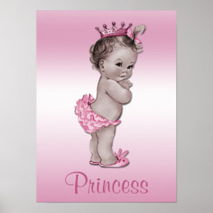 Vintag Baby Princess Pink Poster
